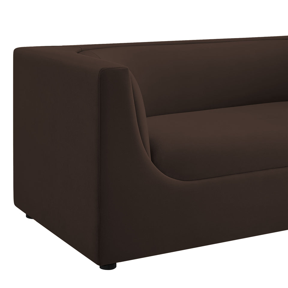 Hilda 67" Curved Back Performance Velvet Loveseat by Modway