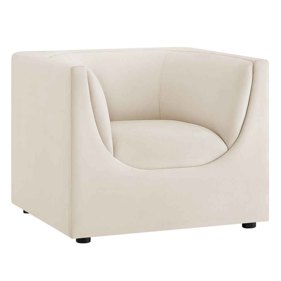 Hilda Curved Back Performance Velvet Armchair by Modway