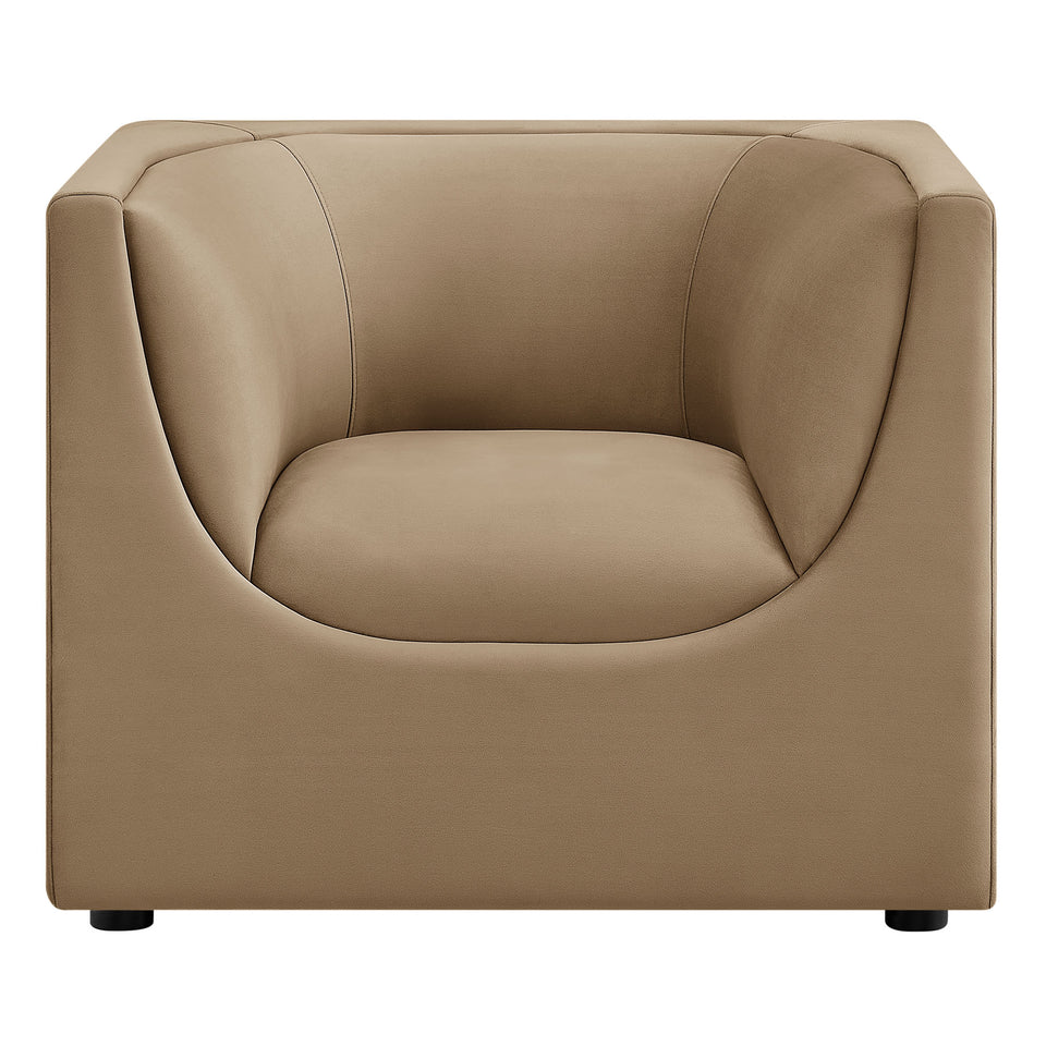 Hilda Curved Back Performance Velvet Armchair by Modway