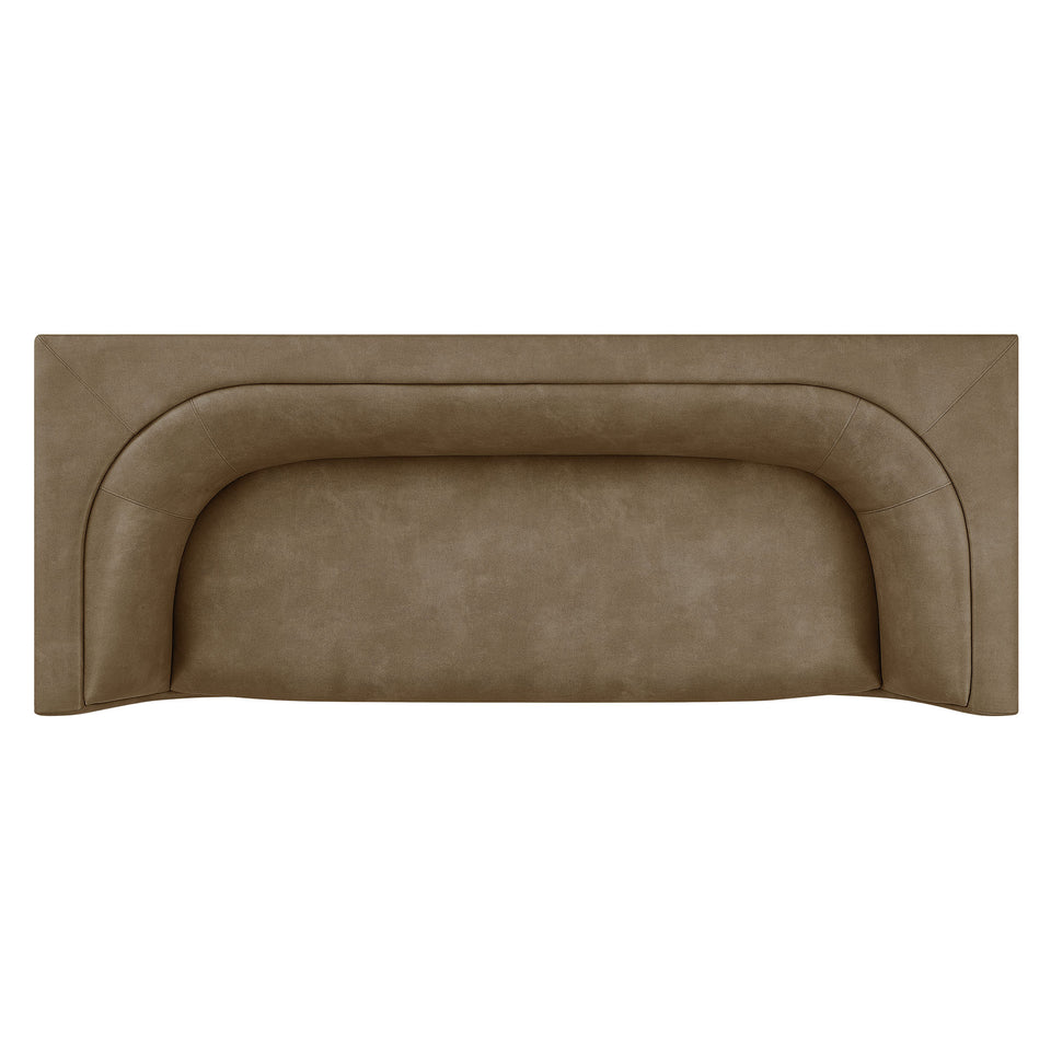 Hilda 86" Curved Back Vegan Leather Sofa by Modway