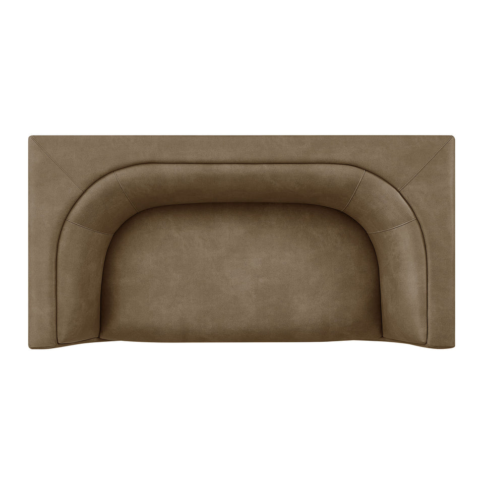 Hilda 67" Curved Back Vegan Leather Loveseat by Modway