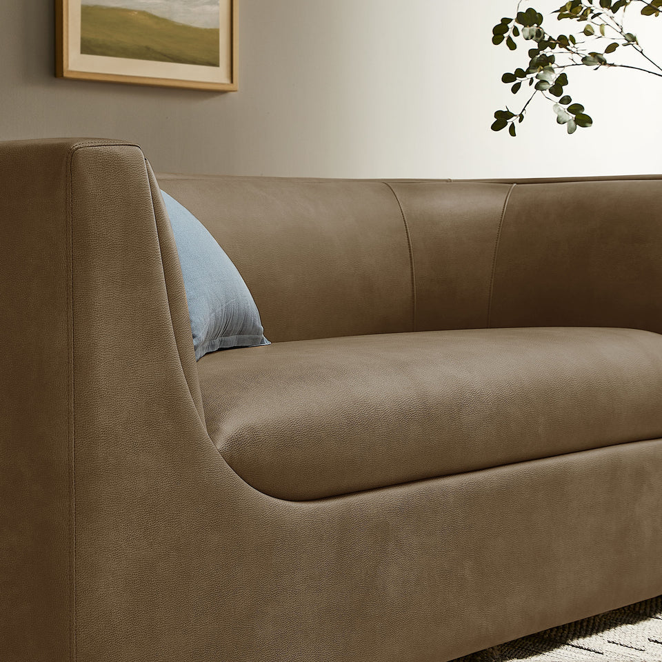 Hilda 67" Curved Back Vegan Leather Loveseat by Modway