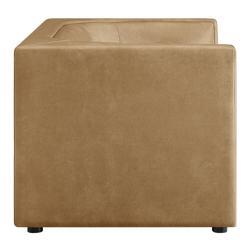 Hilda 67" Curved Back Vegan Leather Loveseat by Modway