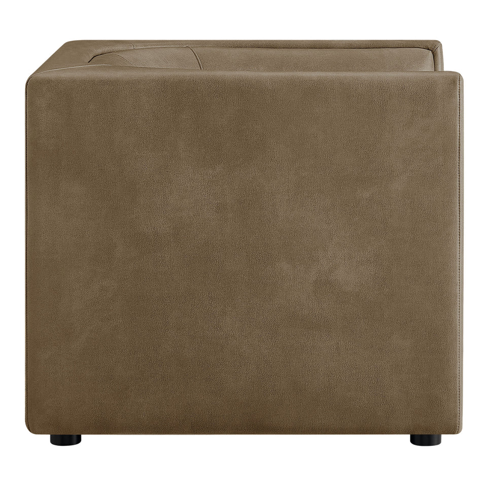 Hilda Curved Back Vegan Leather Armchair by Modway