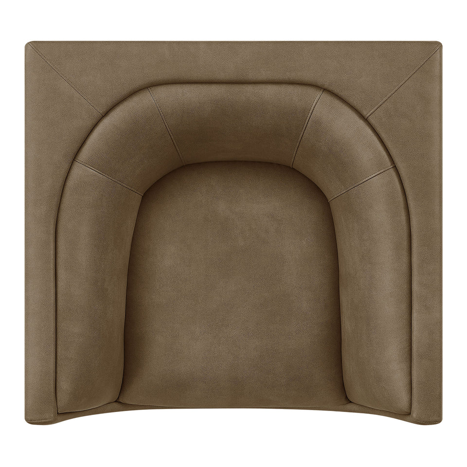 Hilda Curved Back Vegan Leather Armchair by Modway