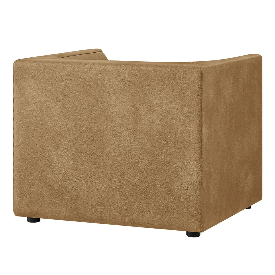 Hilda Curved Back Vegan Leather Armchair by Modway