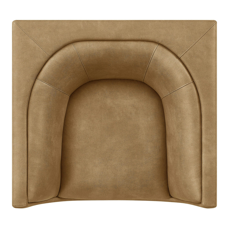 Hilda Curved Back Vegan Leather Armchair by Modway