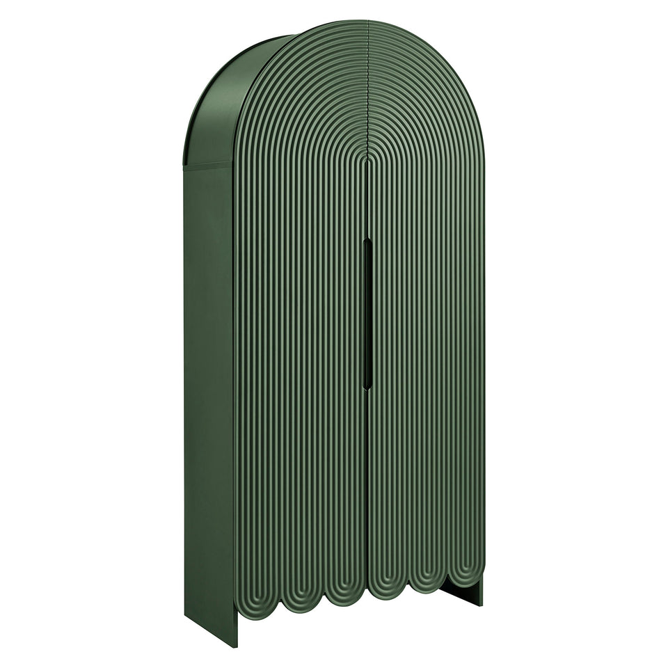Dahlia 78 Inch Fluted and Scalloped Arched Storage Cabinet by Modway
