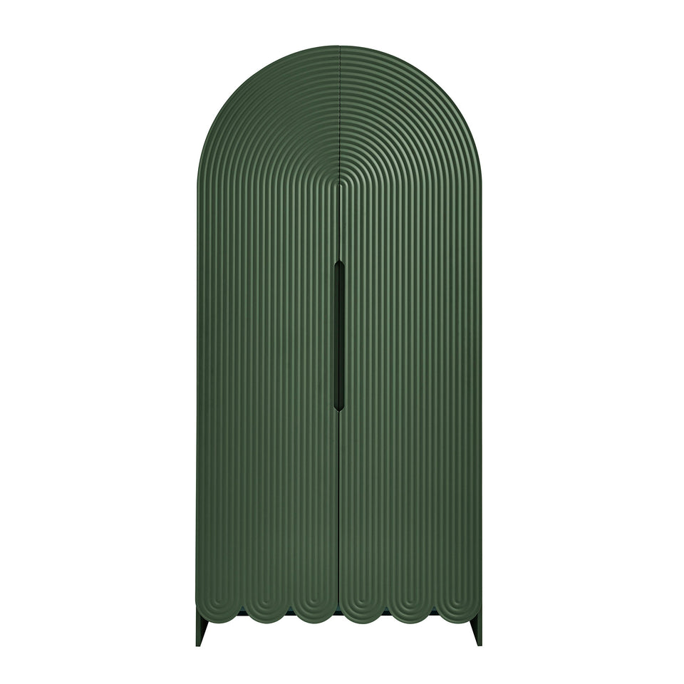 Dahlia 78 Inch Fluted and Scalloped Arched Storage Cabinet by Modway
