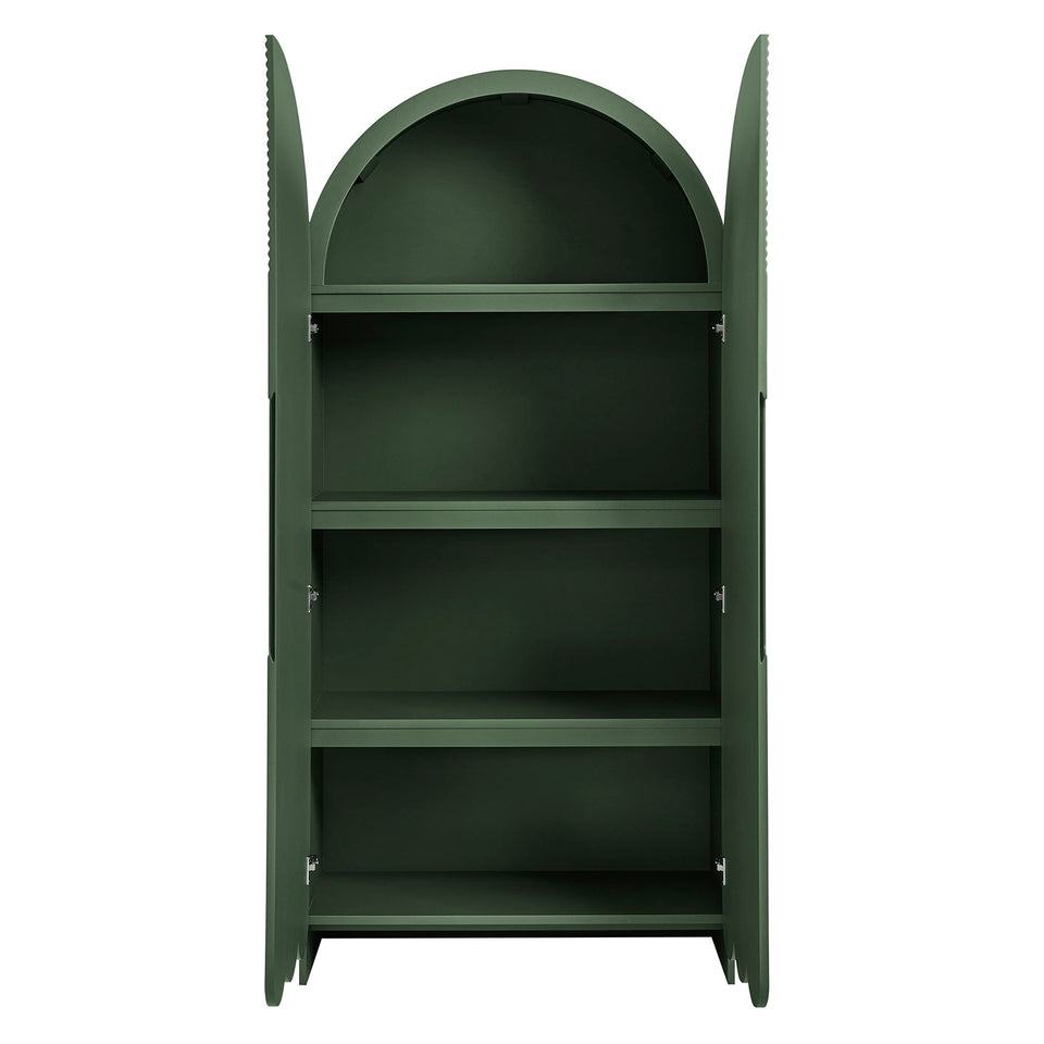 Dahlia 78 Inch Fluted and Scalloped Arched Storage Cabinet by Modway
