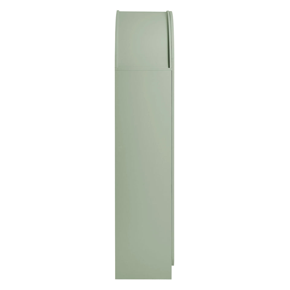 Dahlia 78 Inch Fluted and Scalloped Arched Storage Cabinet by Modway