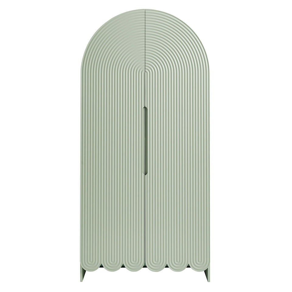 Dahlia 78 Inch Fluted and Scalloped Arched Storage Cabinet by Modway