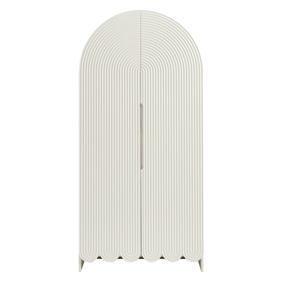 Dahlia 78 Inch Fluted and Scalloped Arched Storage Cabinet by Modway