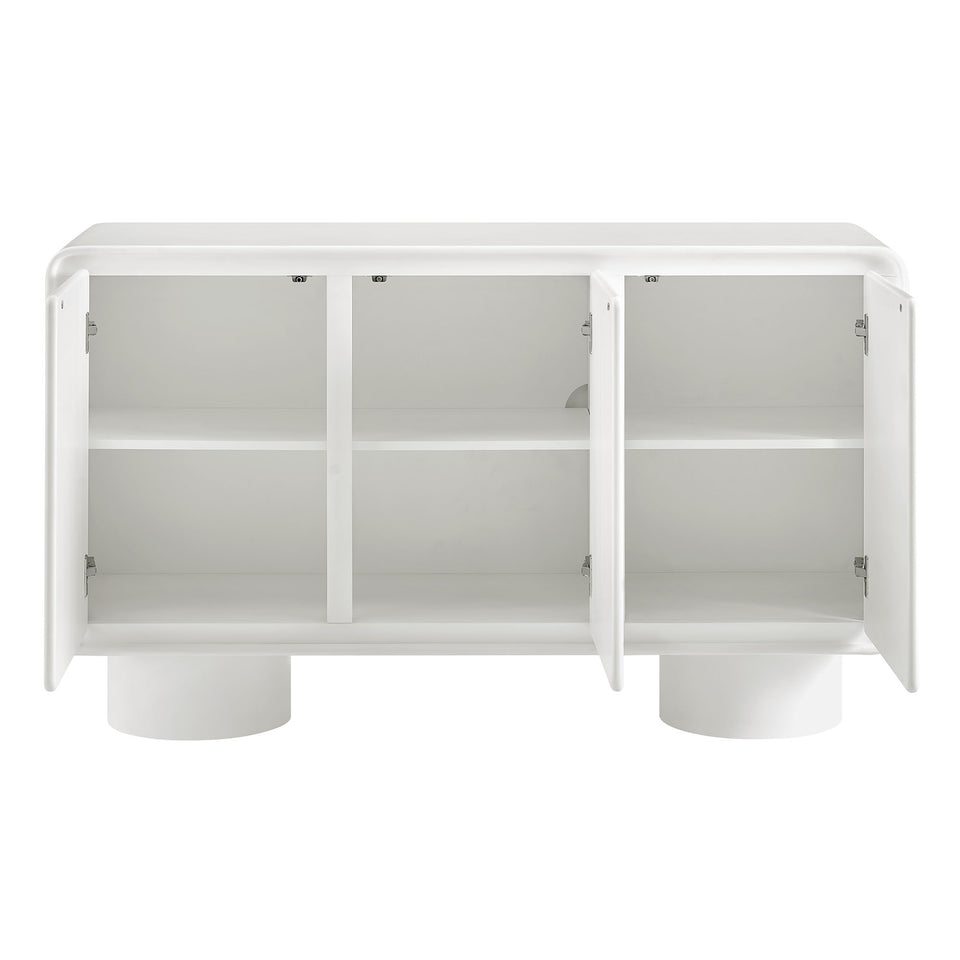Lumo 3-Door Curved Wood Accent Cabinet by Modway