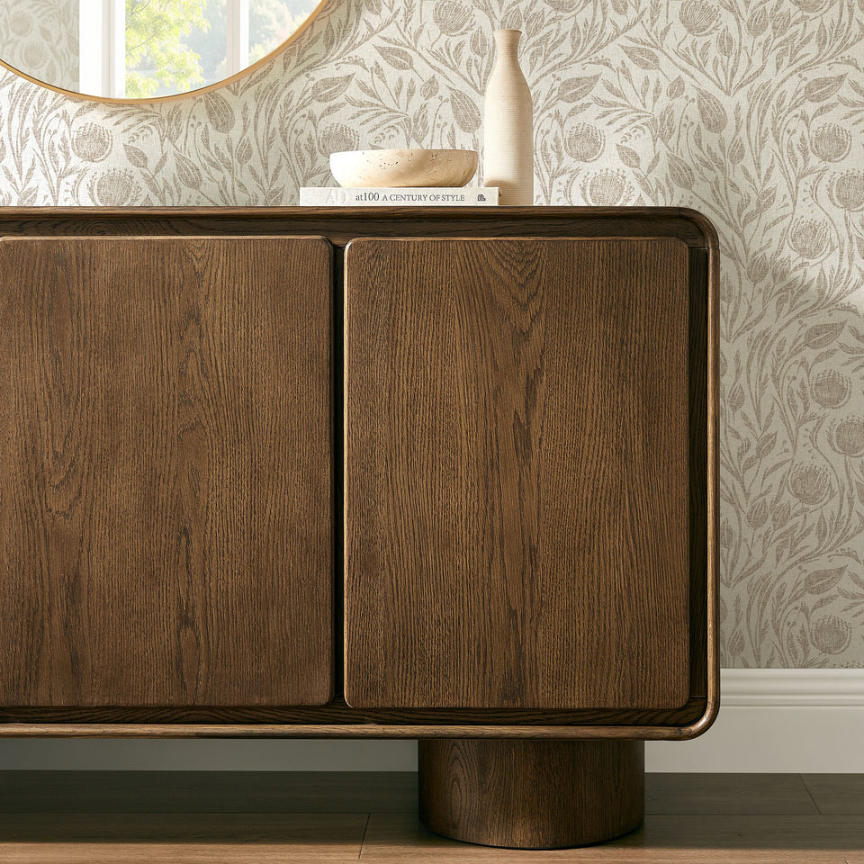 Lumo 3-Door Curved Wood Accent Cabinet by Modway