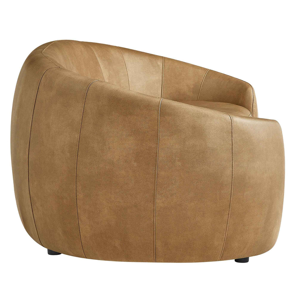 Contessa Curved Vegan Leather Sofa by Modway