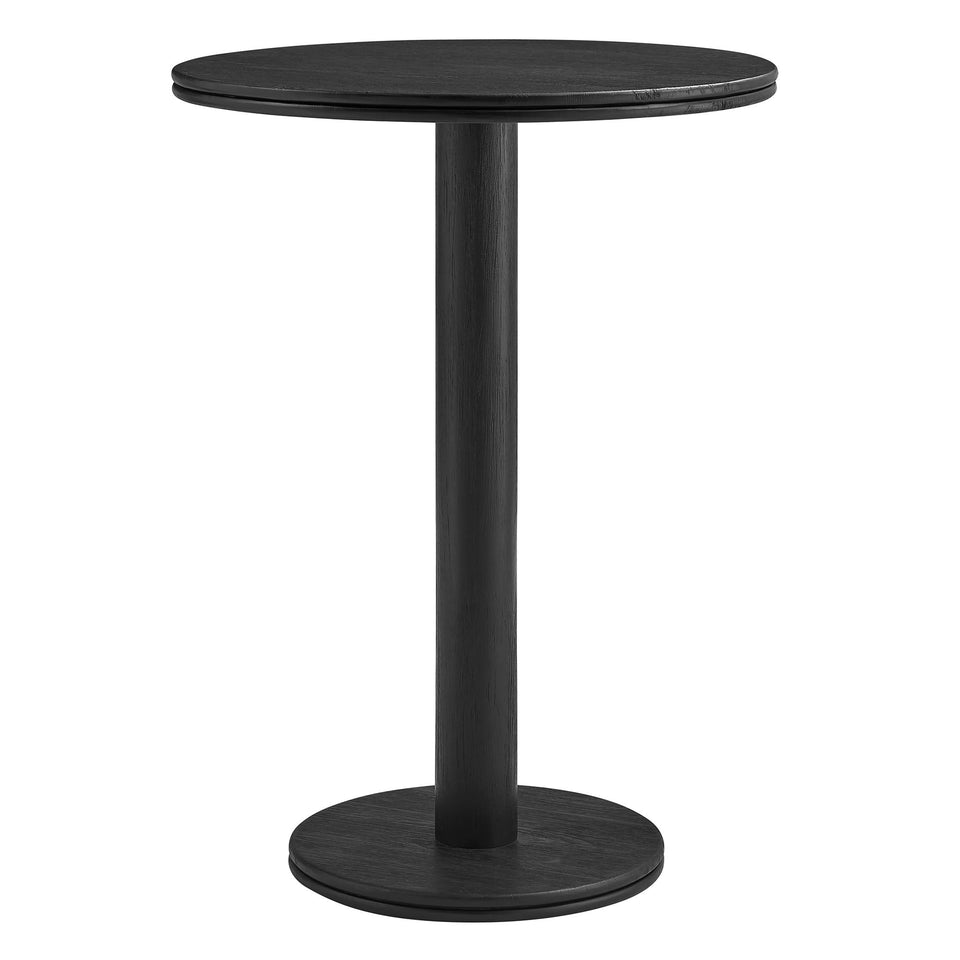 Neo 3-Piece Round Indoor - Outdoor Patio Wood Bar Table And Stool Set by Modway