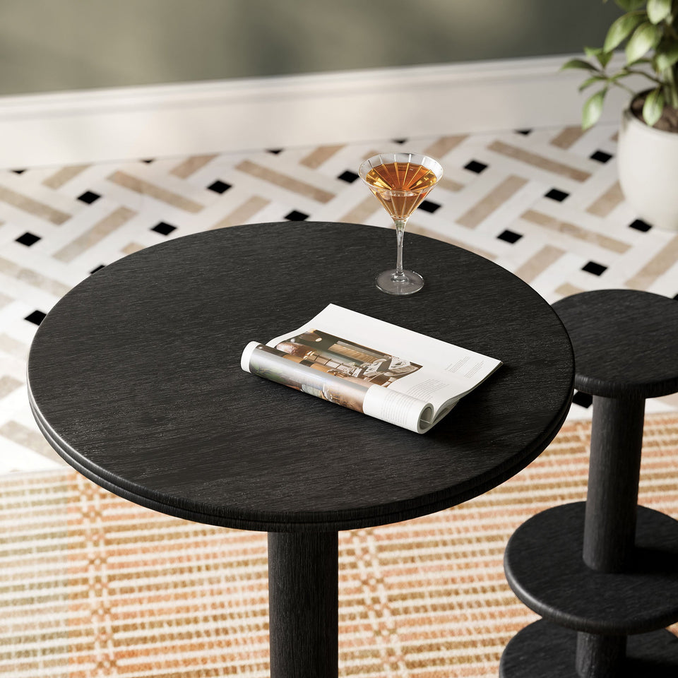 Neo 31 Inch Round Indoor - Outdoor Patio Wood Bar Table by Modway