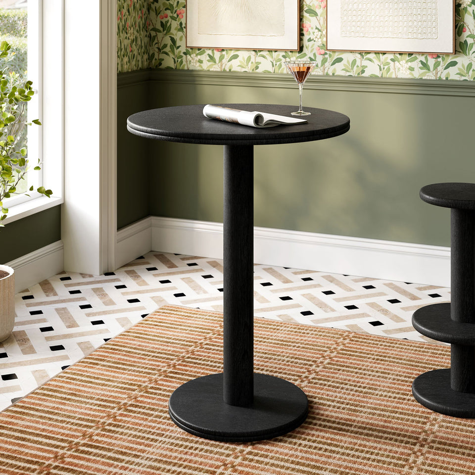 Neo 31 Inch Round Indoor - Outdoor Patio Wood Bar Table by Modway