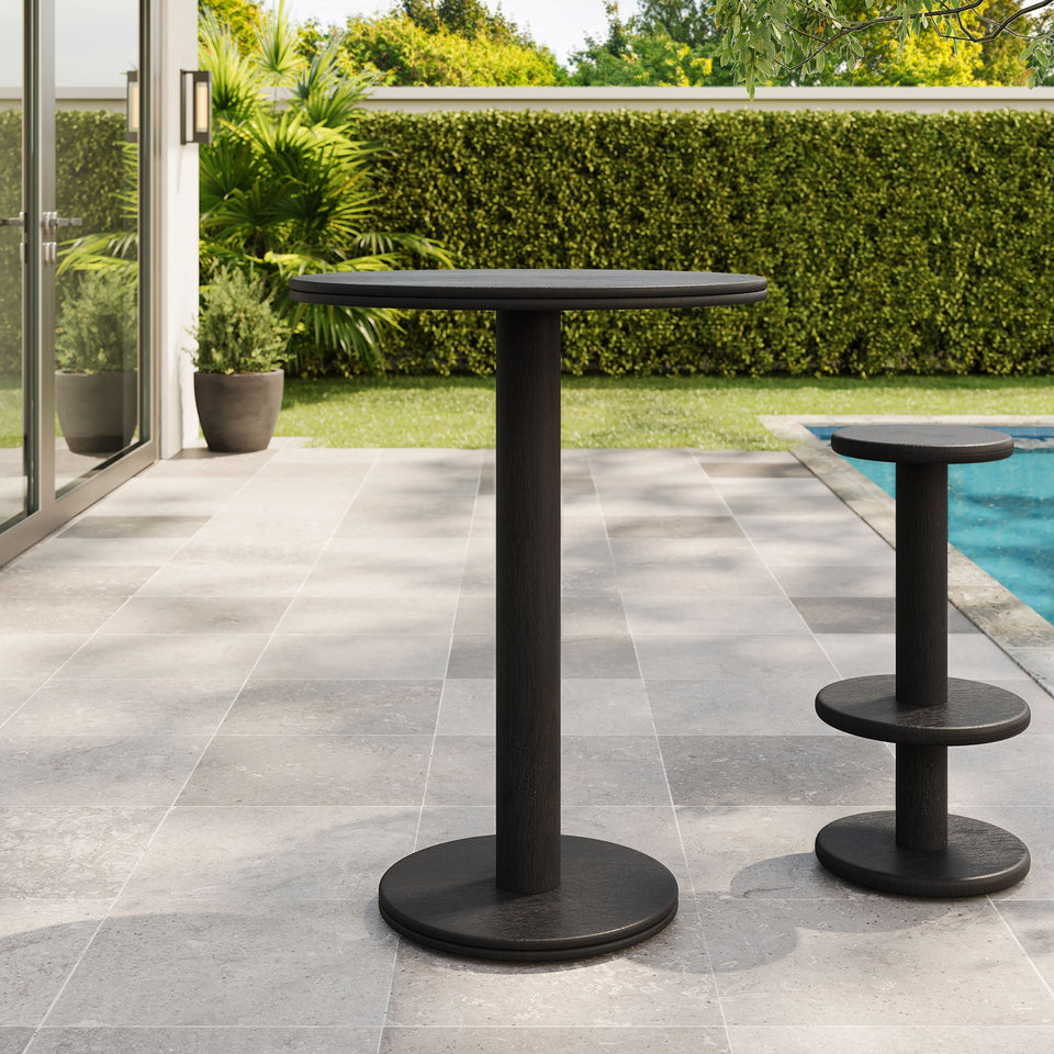 Neo 31 Inch Round Indoor - Outdoor Patio Wood Bar Table by Modway