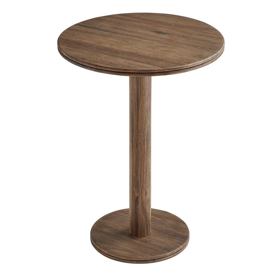 Neo 3-Piece Round Indoor - Outdoor Patio Wood Bar Table And Stool Set by Modway