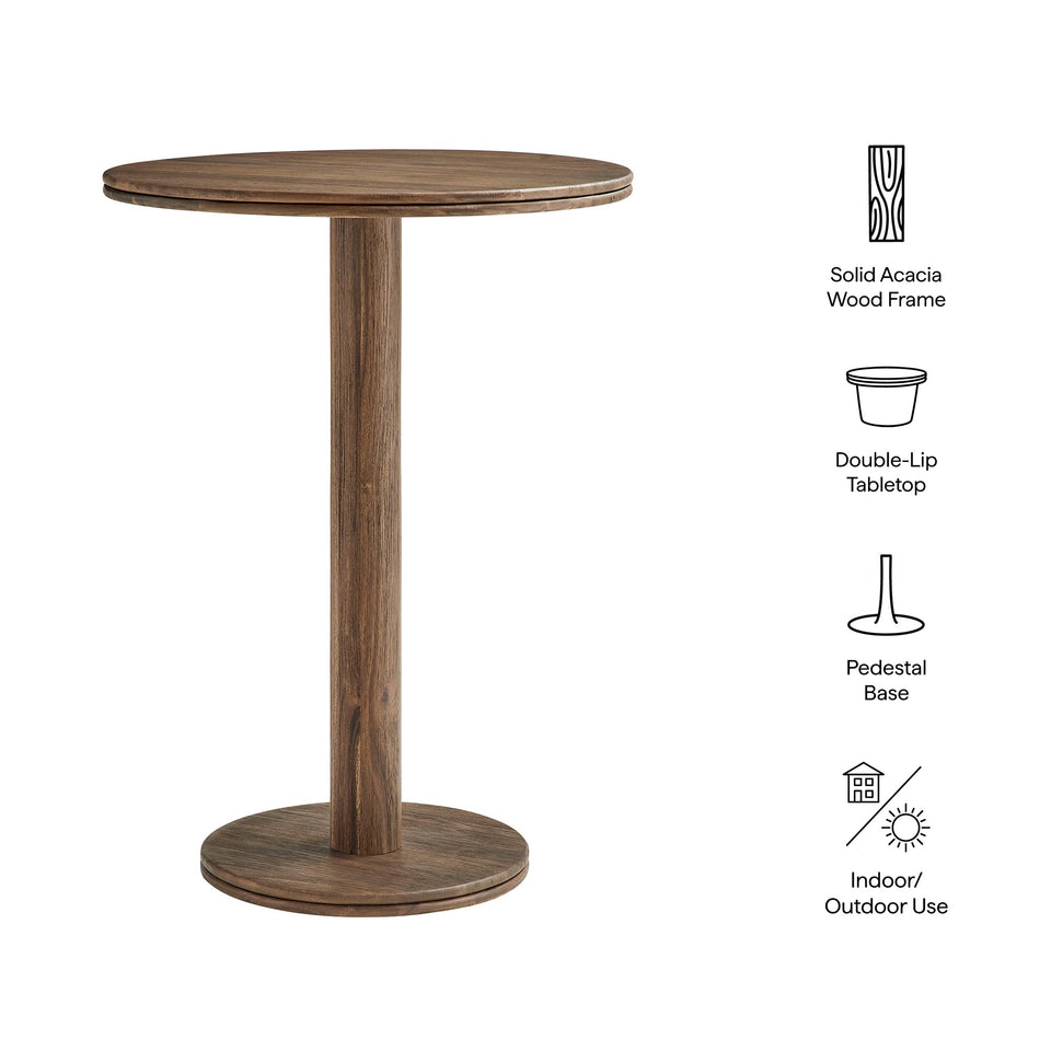 Neo 31 Inch Round Indoor - Outdoor Patio Wood Bar Table by Modway