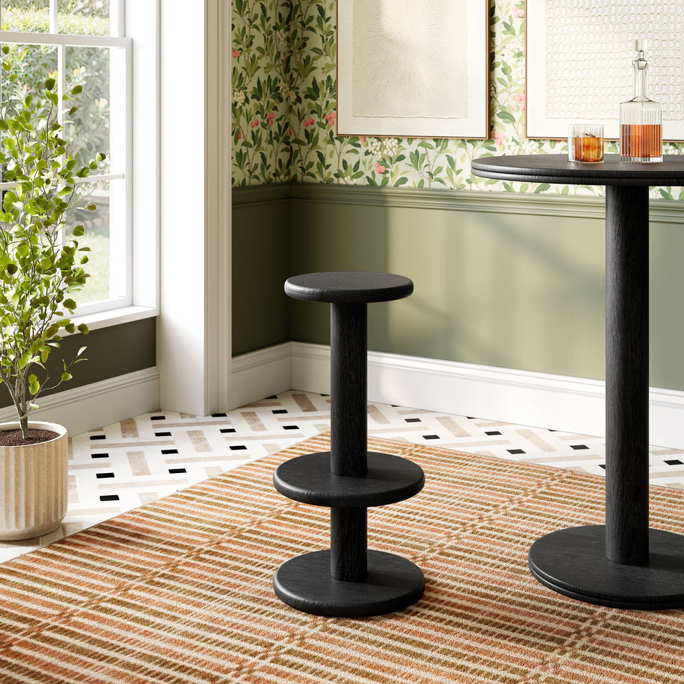 Neo 15 Inch Round Indoor - Outdoor Patio Wood Bar Stools by Modway