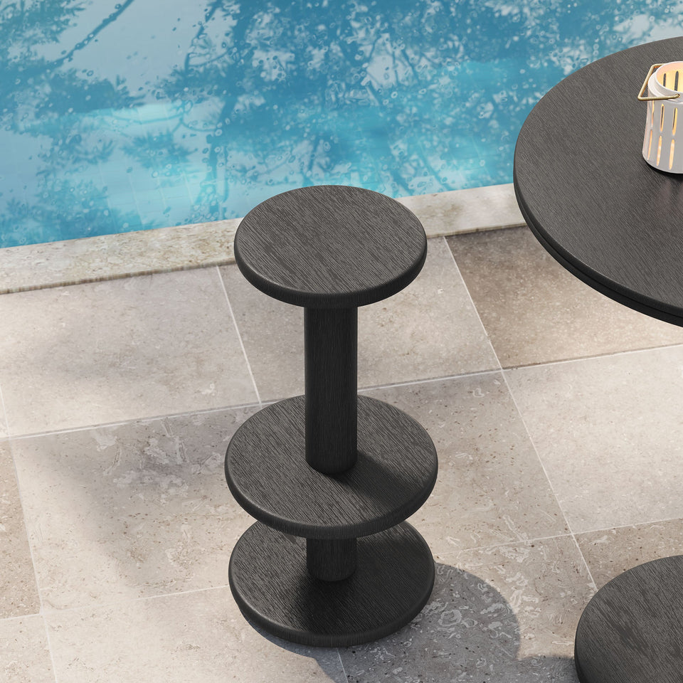 Neo 15 Inch Round Indoor - Outdoor Patio Wood Bar Stools by Modway