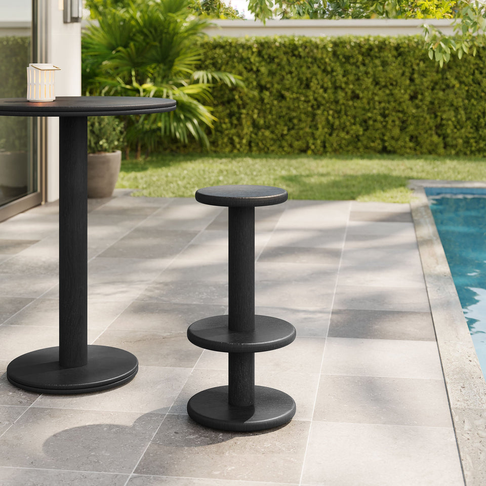 Neo 15 Inch Round Indoor - Outdoor Patio Wood Bar Stools by Modway