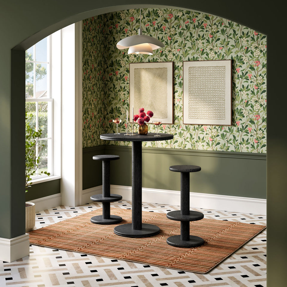 Neo 3-Piece Round Indoor - Outdoor Patio Wood Bar Table And Stool Set by Modway