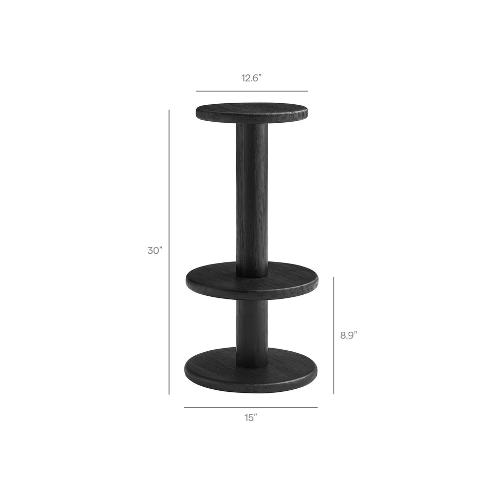 Neo 3-Piece Round Indoor - Outdoor Patio Wood Bar Table And Stool Set by Modway