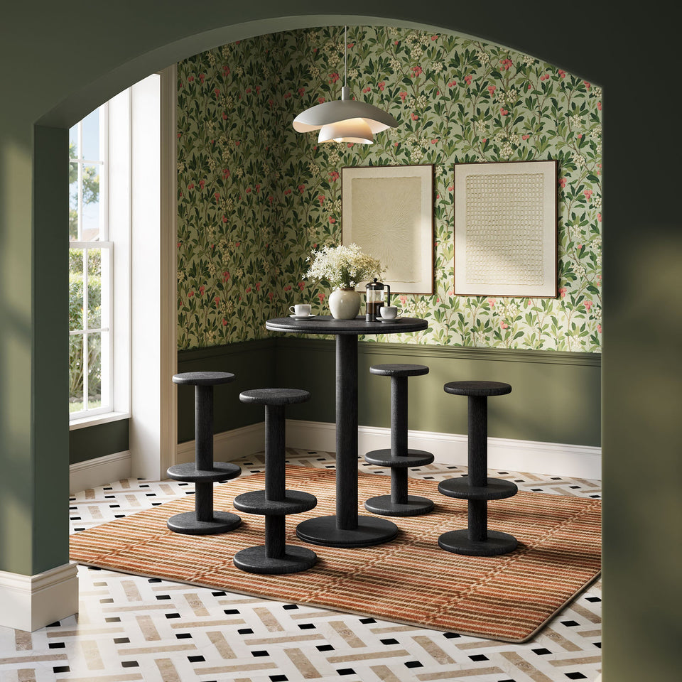 Neo 5-Piece Round Indoor - Outdoor Round Patio Bar Table And Stool Set by Modway