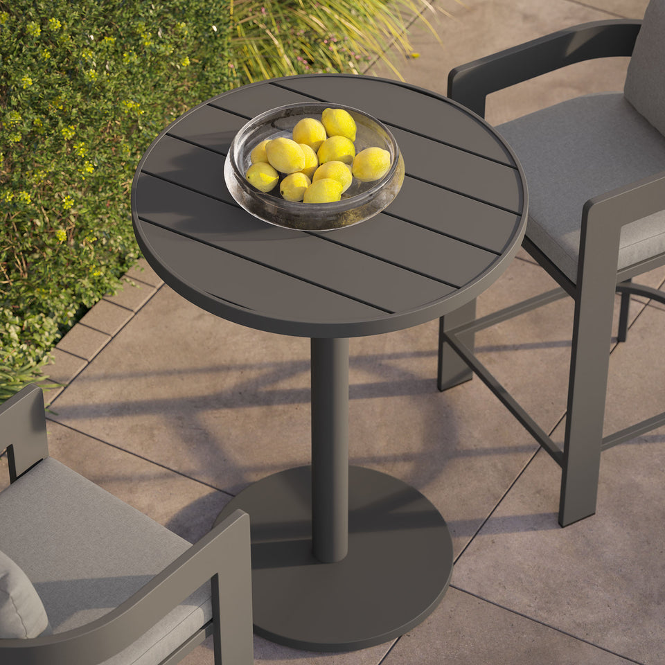 Tahoe 31 Inch Round Outdoor Patio Aluminum Bar Table by Modway