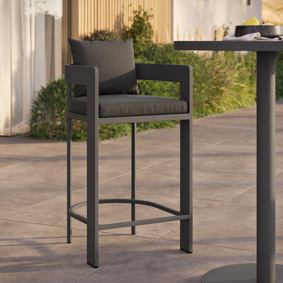 Tahoe Outdoor Patio Patio Aluminum Bar Chair by Modway