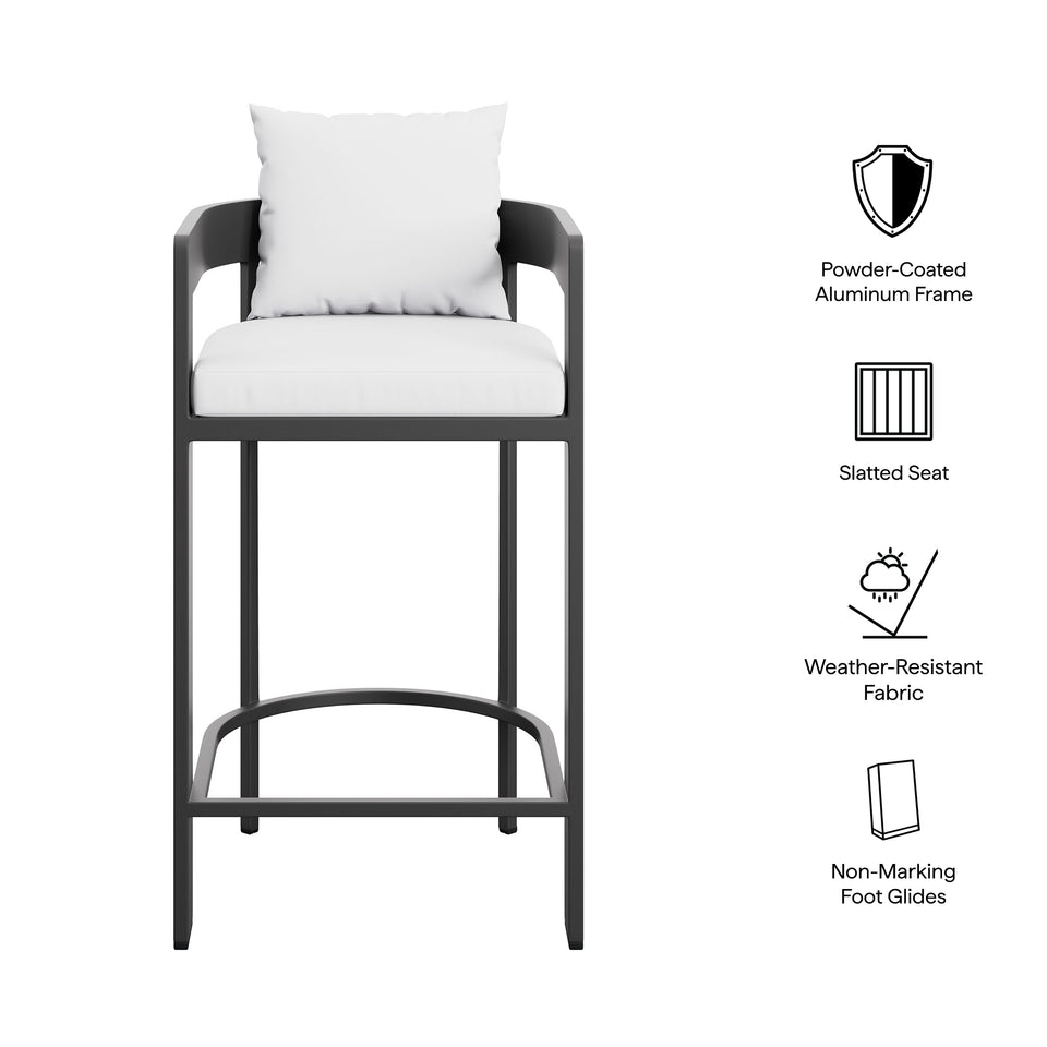 Tahoe Outdoor Patio Patio Aluminum Bar Chair by Modway