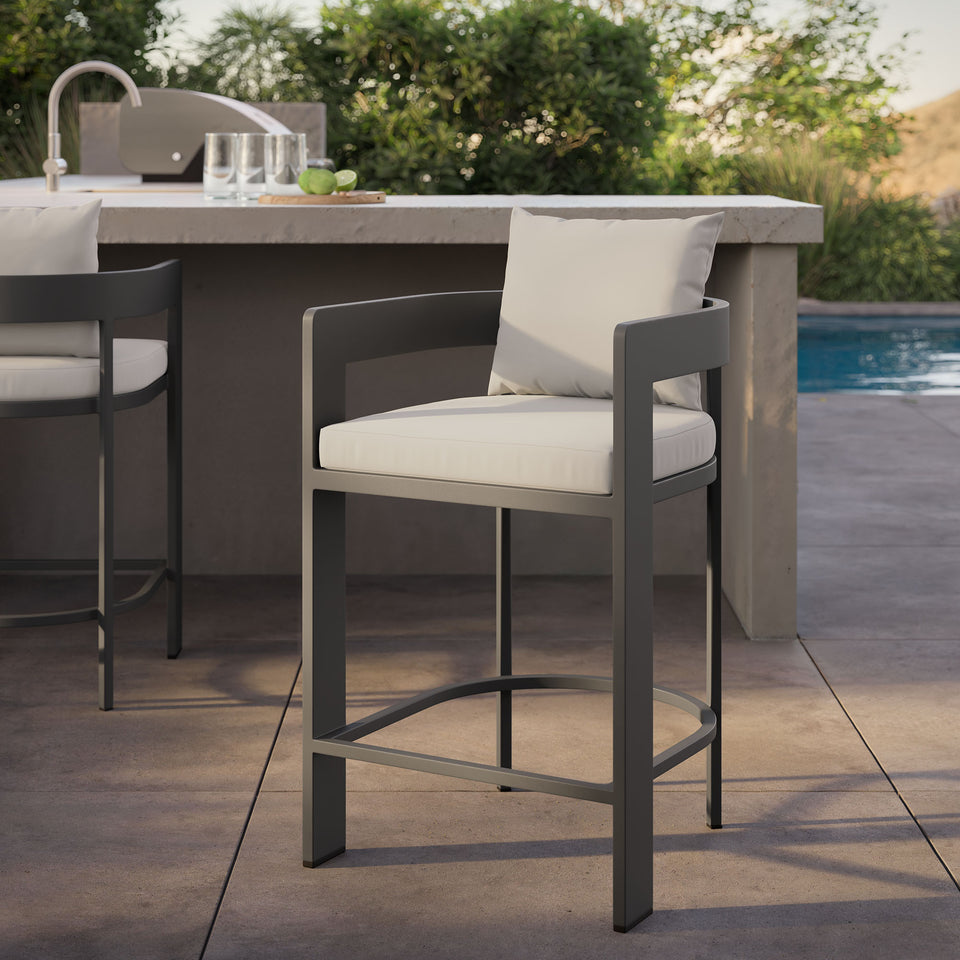 Tahoe Outdoor Patio Patio Aluminum Counter Stool by Modway