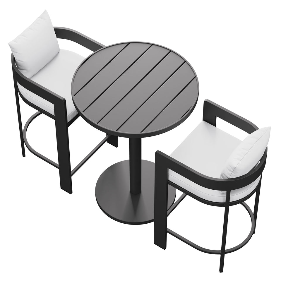 Tahoe 3-Piece Outdoor Patio Aluminum Bar Set by Modway
