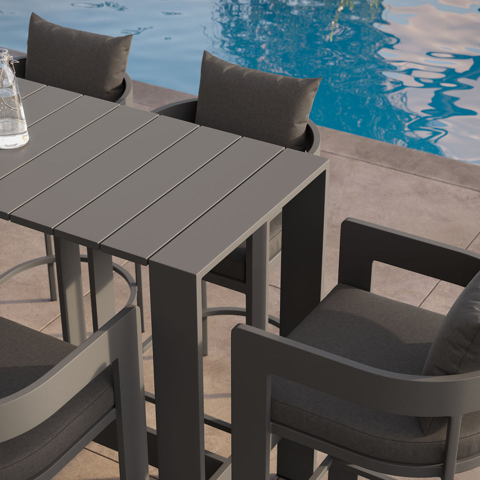 Tahoe 5-Piece Outdoor Patio Bar Table Set by Modway