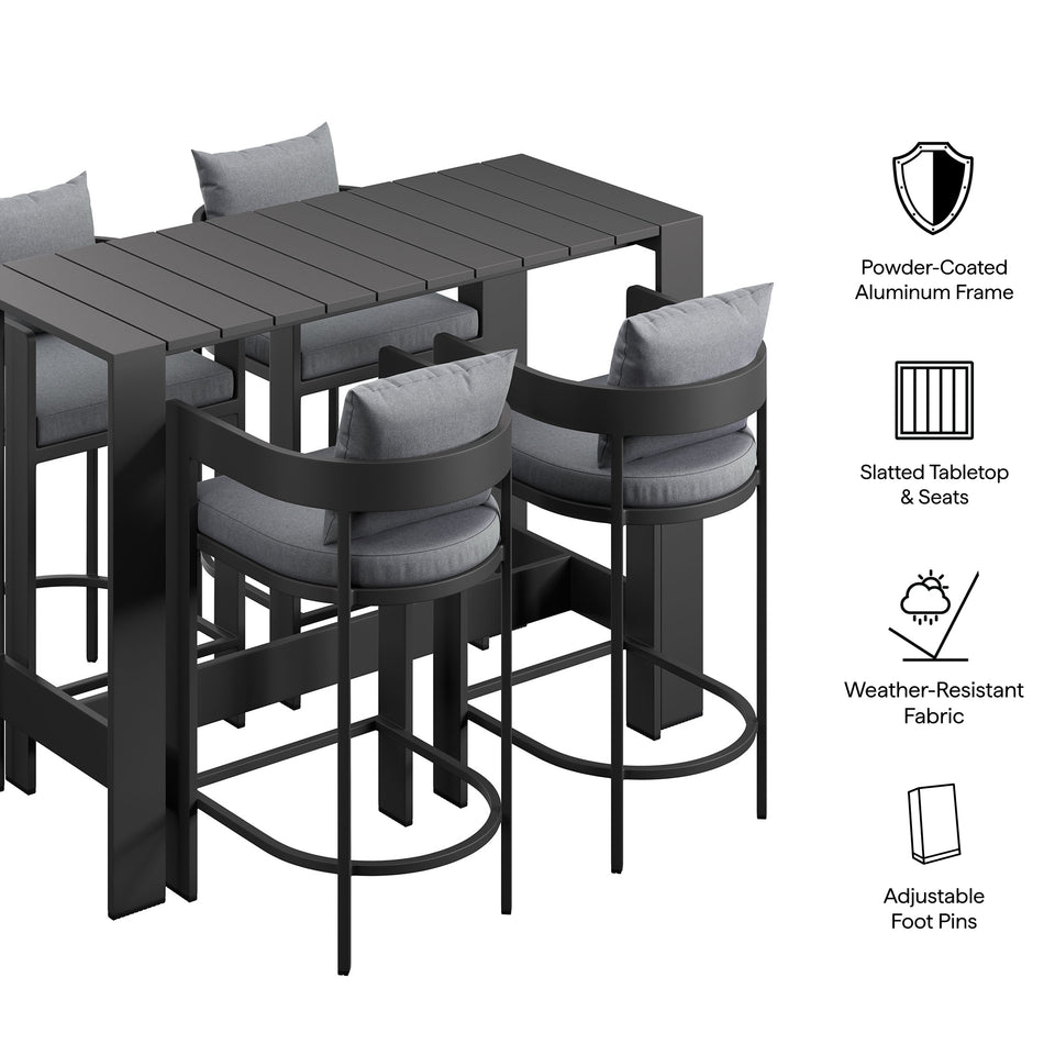 Tahoe 5-Piece Outdoor Patio Bar Table Set by Modway