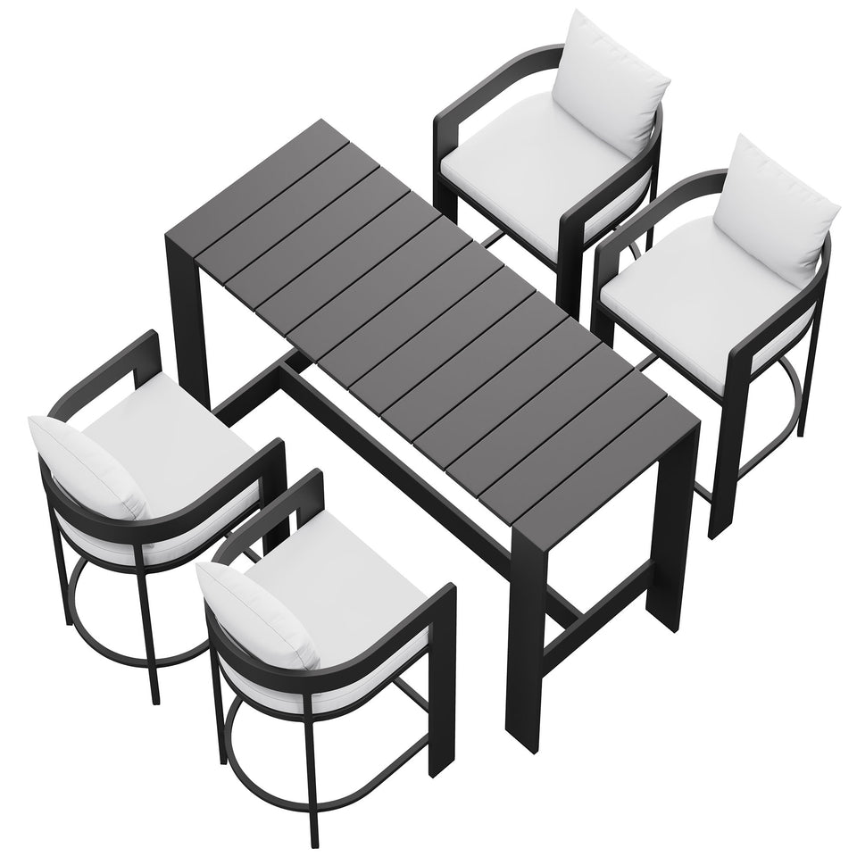 Tahoe 5-Piece Outdoor Patio Bar Table Set by Modway