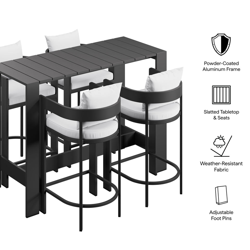 Tahoe 5-Piece Outdoor Patio Bar Table Set by Modway