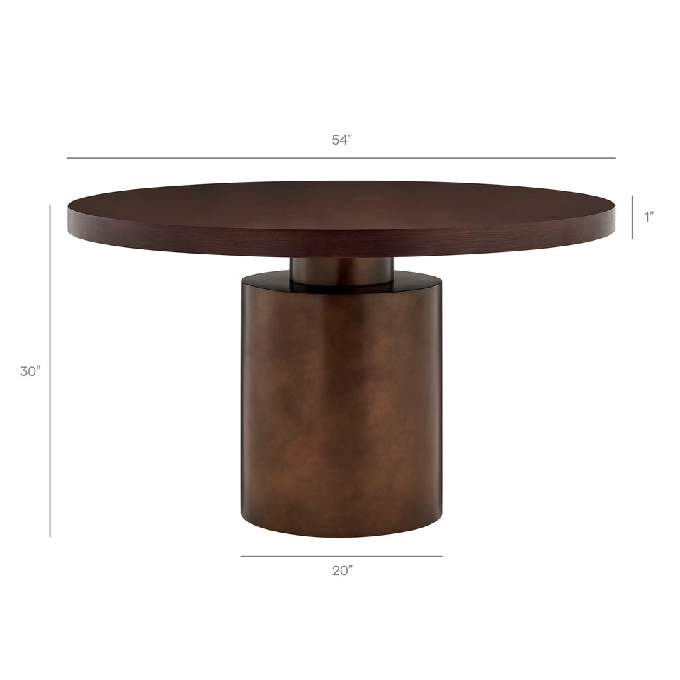 Annette 54 Inch Round Pedestal Base Dining Table by Modway