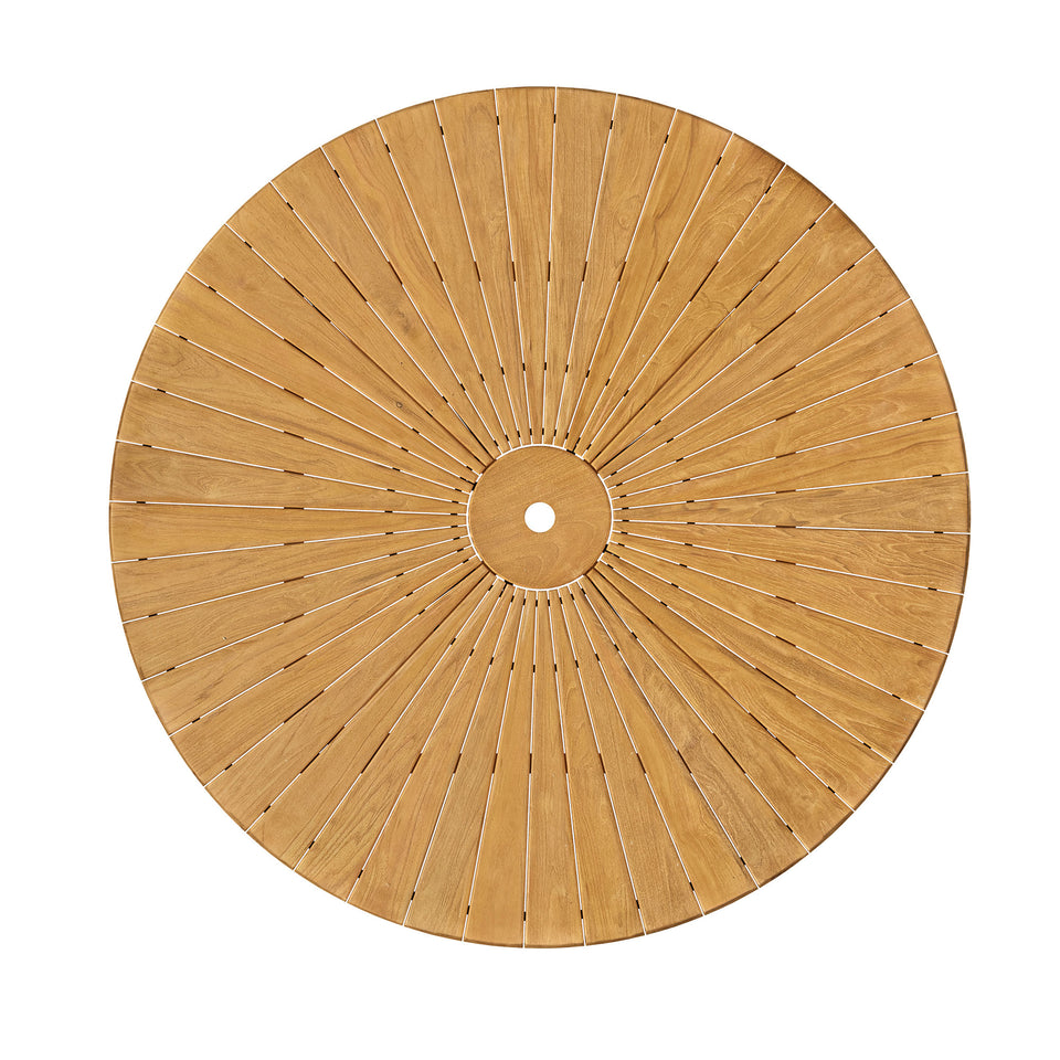 Cielo 59" Sunburst Outdoor Patio Teak Dining Table by Modway