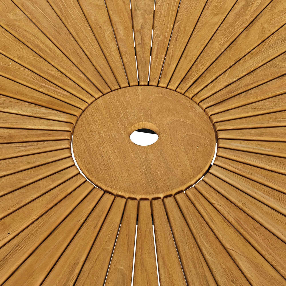Cielo 59" Sunburst Outdoor Patio Teak Dining Table by Modway