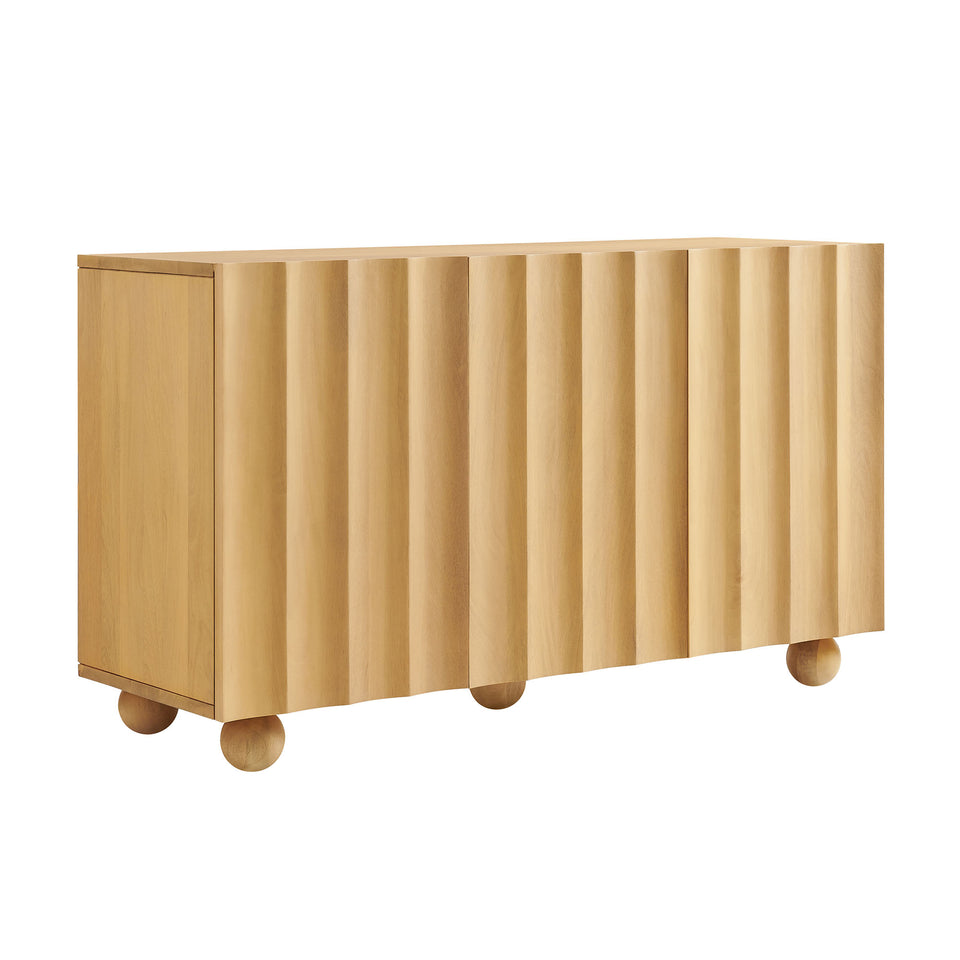 Sorren 54 Inch Scalloped Wood 3-Door Sideboard by Modway