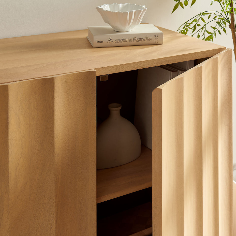 Sorren 54 Inch Scalloped Wood 3-Door Sideboard by Modway