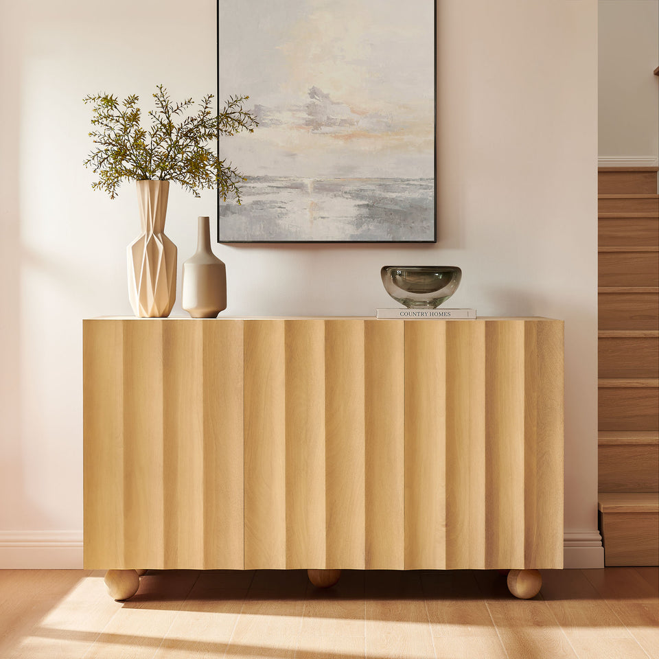Sorren 54 Inch Scalloped Wood 3-Door Sideboard by Modway