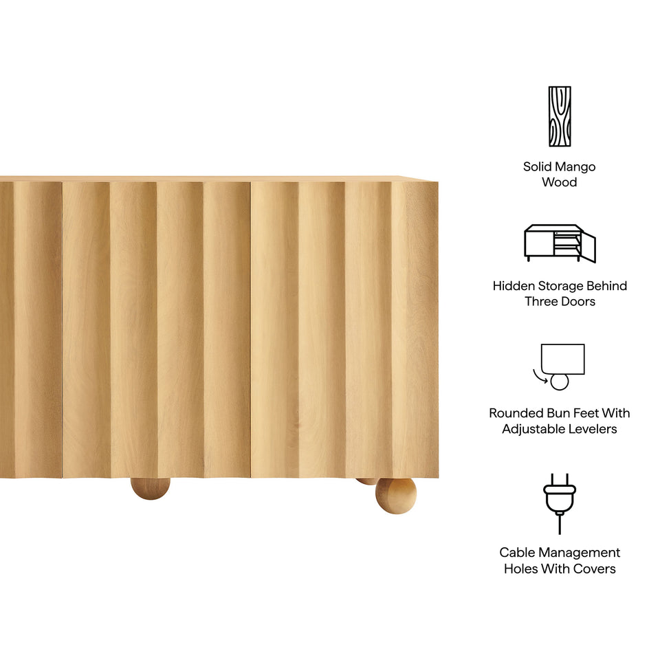 Sorren 54 Inch Scalloped Wood 3-Door Sideboard by Modway