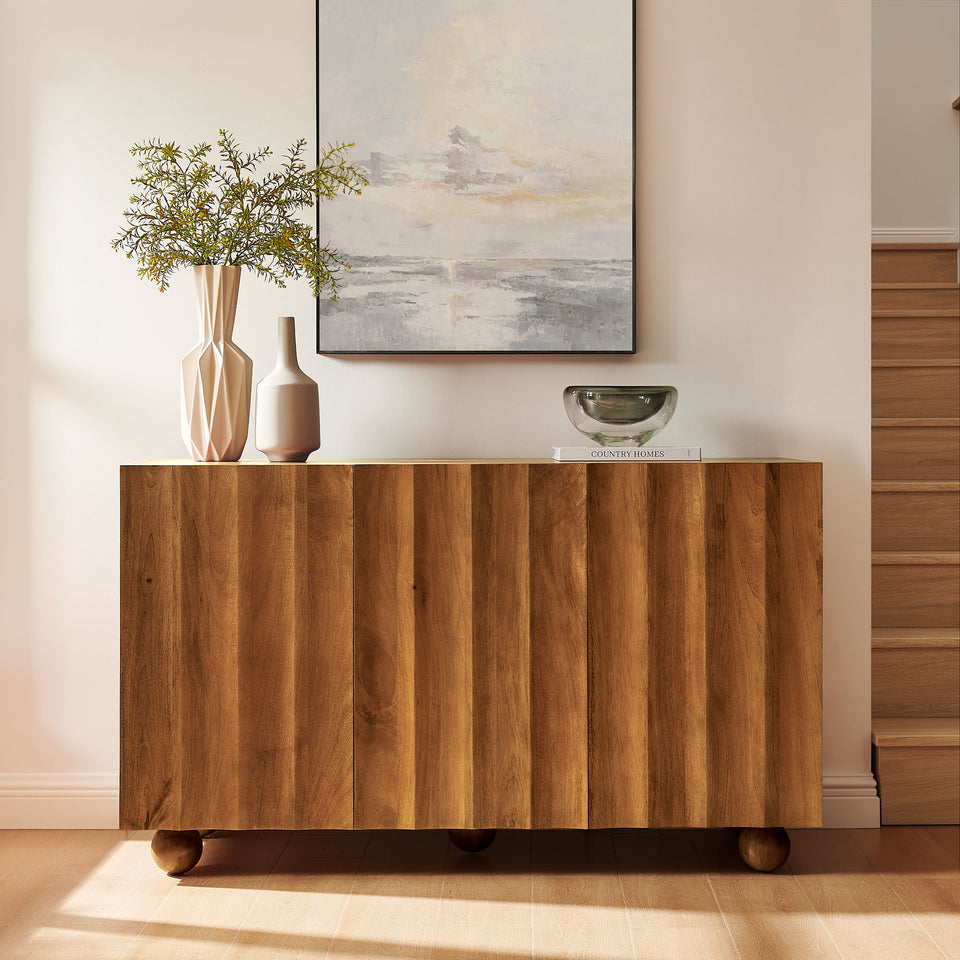Sorren 54 Inch Scalloped Wood 3-Door Sideboard by Modway