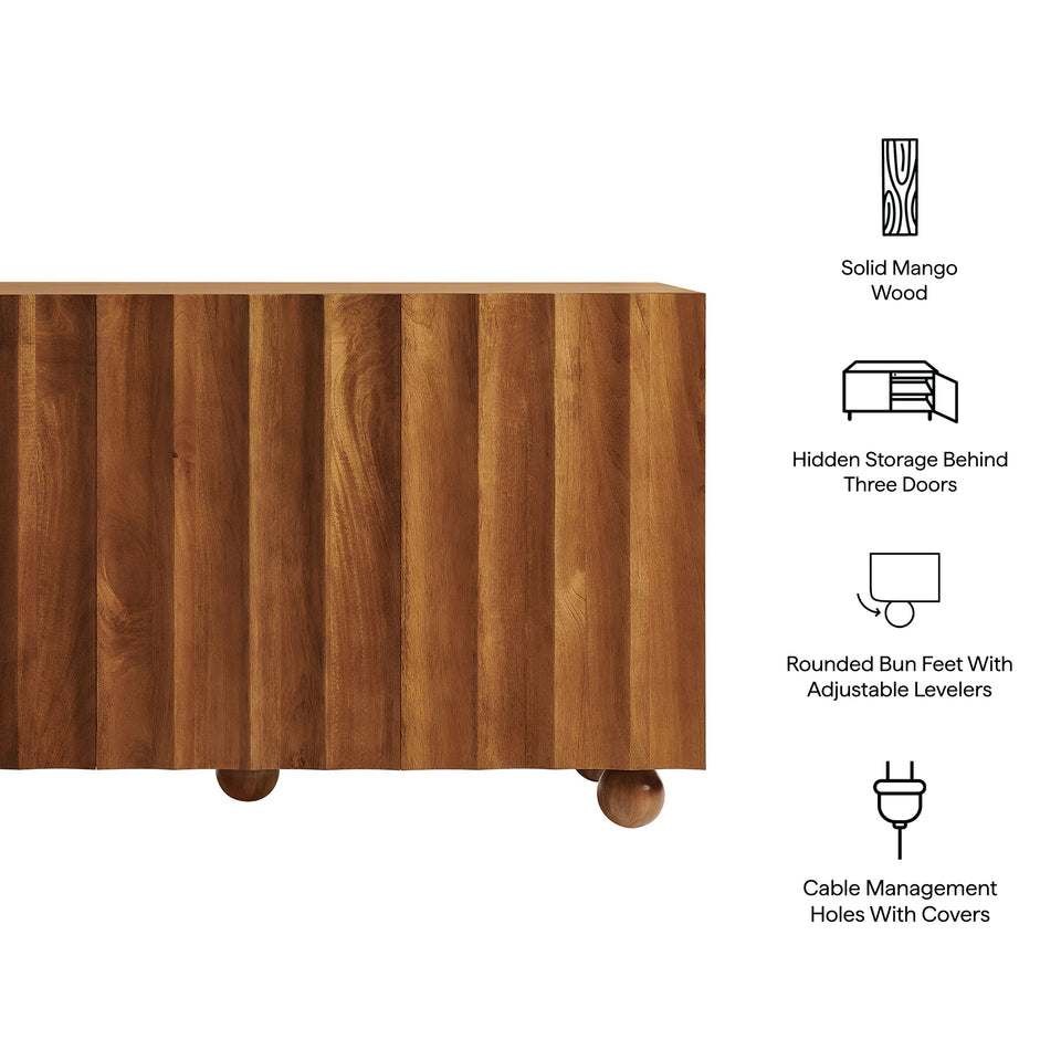Sorren 54 Inch Scalloped Wood 3-Door Sideboard by Modway
